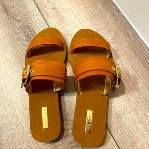 Brand new, never worn Aldo tan sandals size 7.5